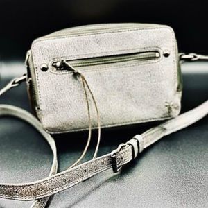 Frye silver camera bag